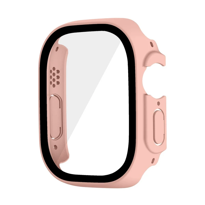Absolut Modisch Apple Watch Ultra Hülle mit Displayschutz in Plastik und Gehärtetes Glas