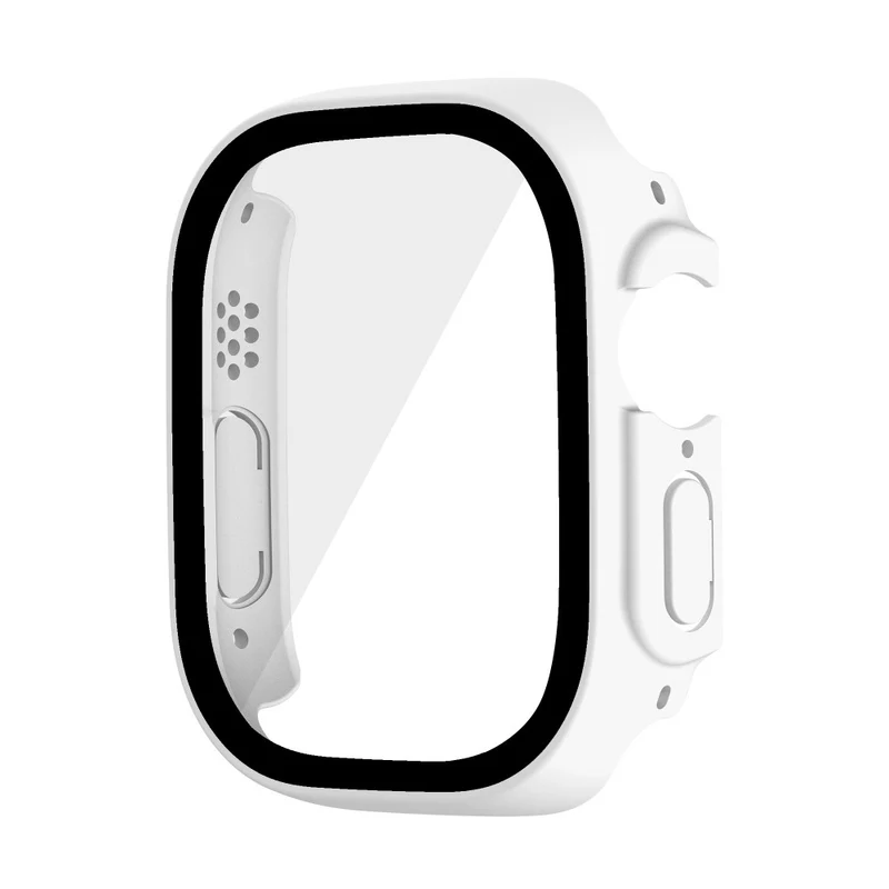 Absolut Modisch Apple Watch Ultra Hülle mit Displayschutz in Plastik und Gehärtetes Glas