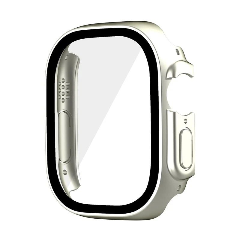 Absolut Modisch Apple Watch Ultra Hülle mit Displayschutz in Plastik und Gehärtetes Glas