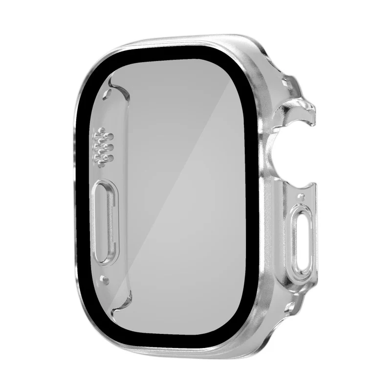 Absolut Modisch Apple Watch Ultra Hülle mit Displayschutz in Plastik und Gehärtetes Glas