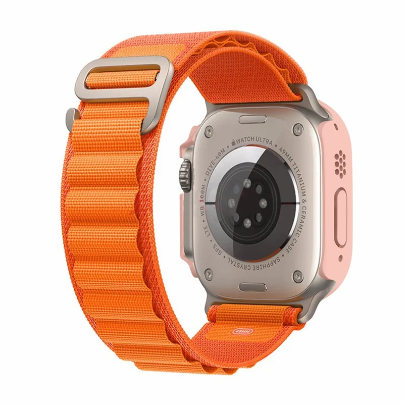Absolut Modisch Apple Watch Ultra Hülle mit Displayschutz in Plastik und Gehärtetes Glas