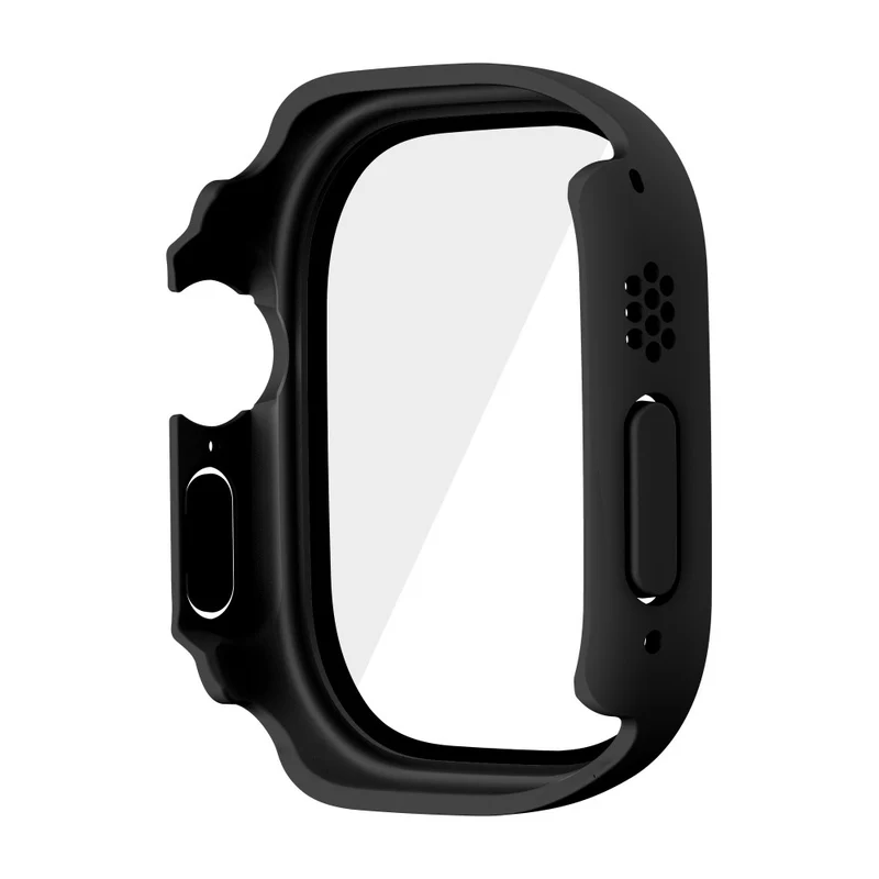 Absolut Modisch Apple Watch Ultra Hülle mit Displayschutz in Plastik und Gehärtetes Glas