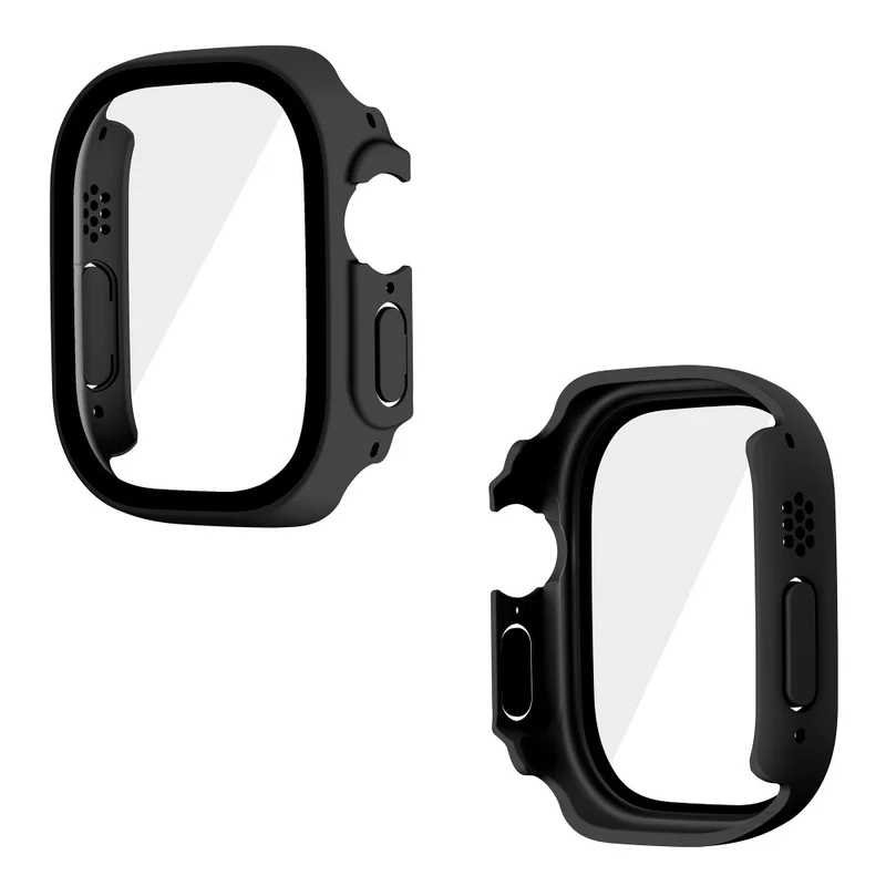 Absolut Modisch Apple Watch Ultra Hülle mit Displayschutz in Plastik und Gehärtetes Glas