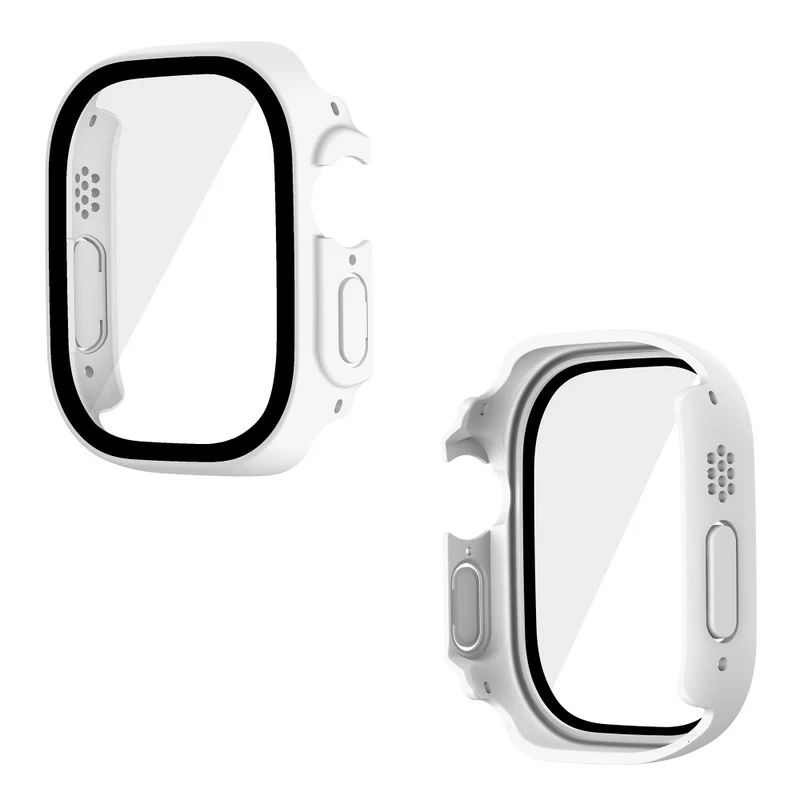 Absolut Modisch Apple Watch Ultra Hülle mit Displayschutz in Plastik und Gehärtetes Glas