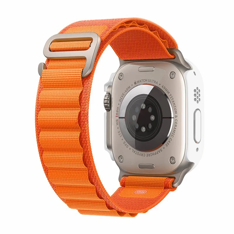 Absolut Modisch Apple Watch Ultra Hülle mit Displayschutz in Plastik und Gehärtetes Glas