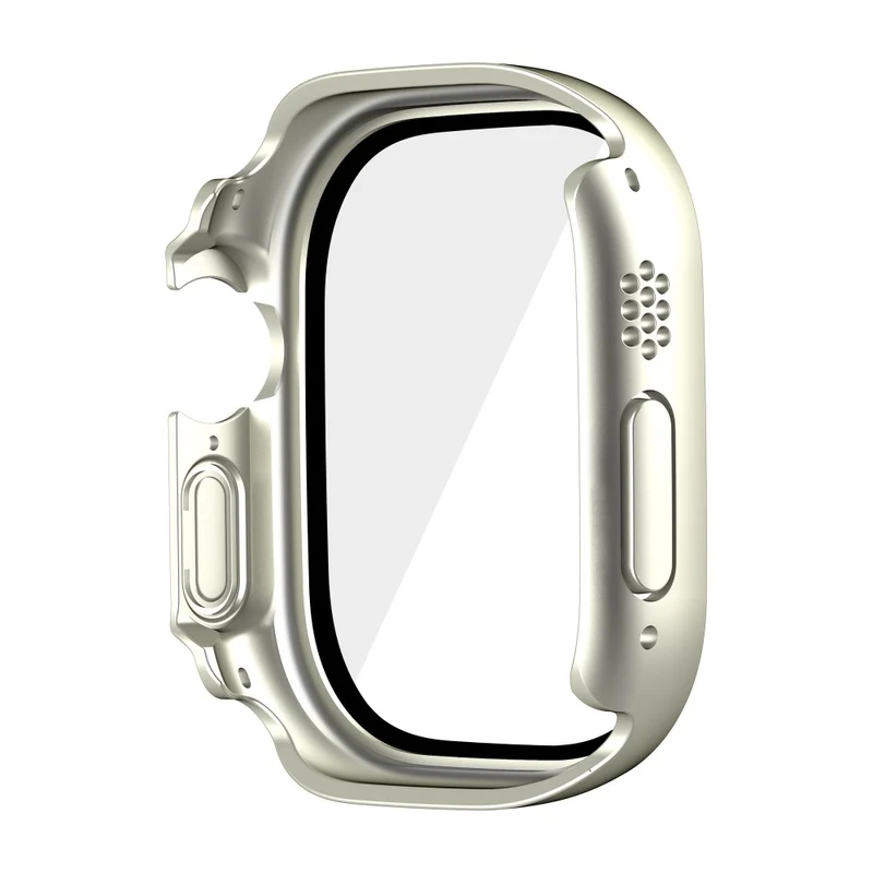 Absolut Modisch Apple Watch Ultra Hülle mit Displayschutz in Plastik und Gehärtetes Glas