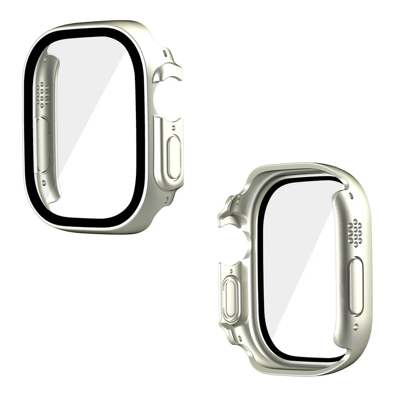 Absolut Modisch Apple Watch Ultra Hülle mit Displayschutz in Plastik und Gehärtetes Glas