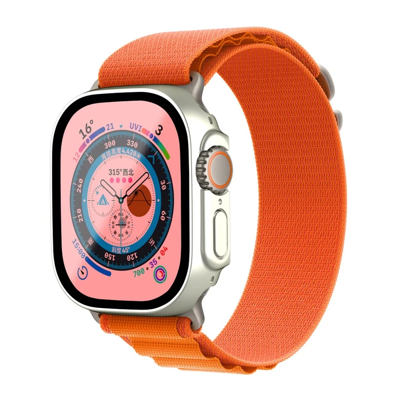 Absolut Modisch Apple Watch Ultra Hülle mit Displayschutz in Plastik und Gehärtetes Glas