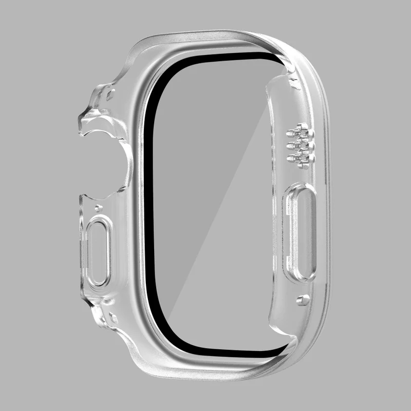 Absolut Modisch Apple Watch Ultra Hülle mit Displayschutz in Plastik und Gehärtetes Glas