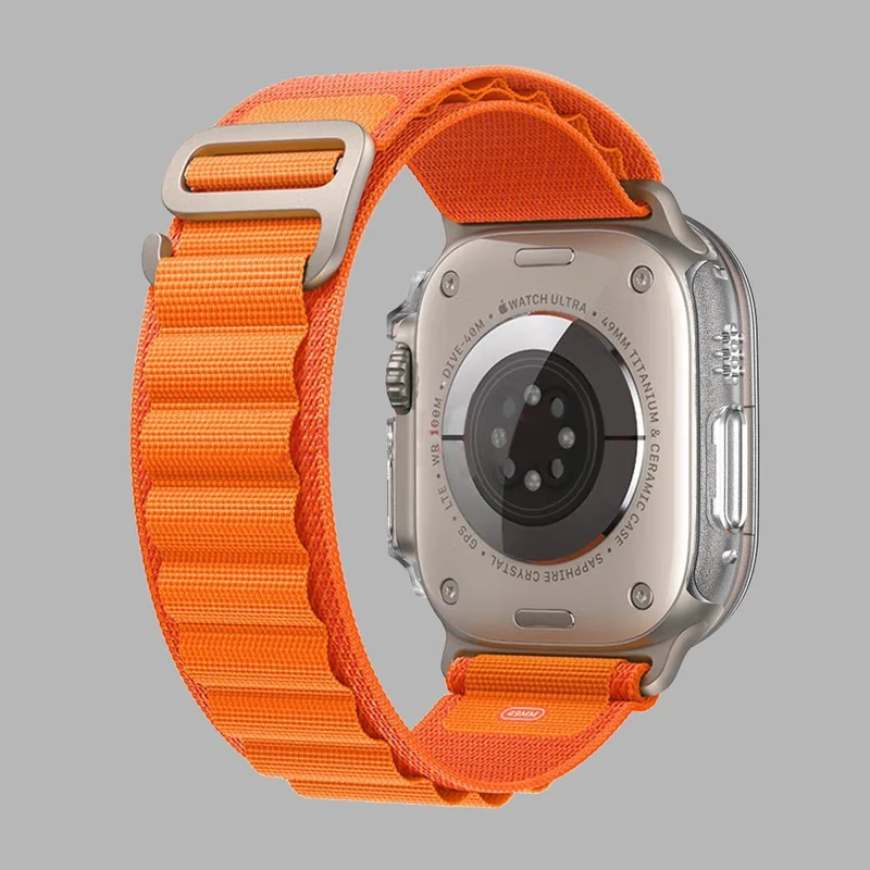 Absolut Modisch Apple Watch Ultra Hülle mit Displayschutz in Plastik und Gehärtetes Glas