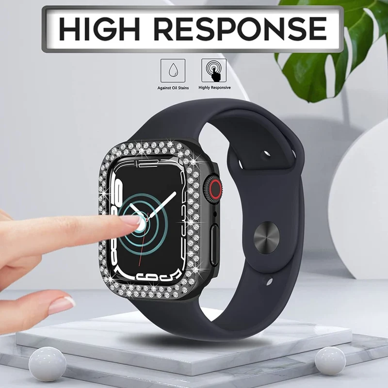 Auffallend Nett Apple Smartwatch Plastik und Strass Hülle