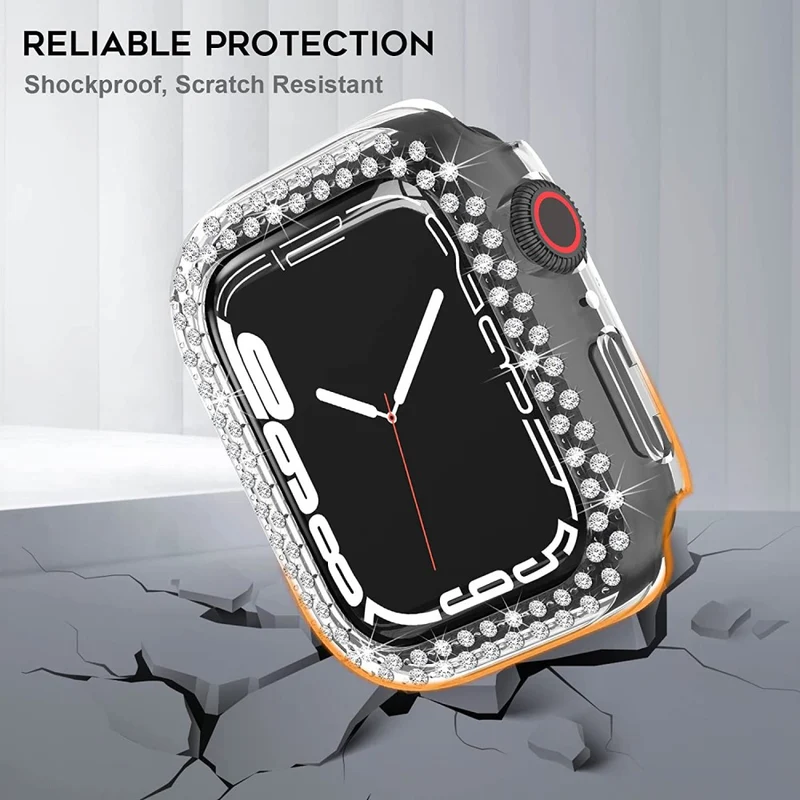 Auffallend Nett Apple Smartwatch Plastik und Strass Hülle