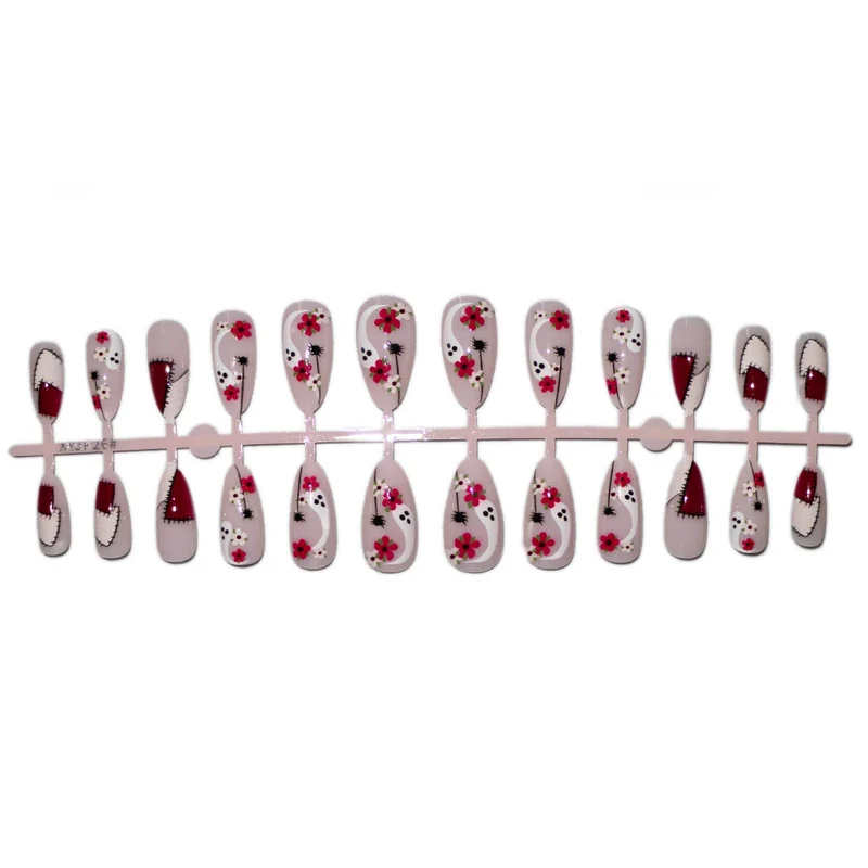 Kreatives Blumen- und Halloween-Themen-Nagelkunst-Set