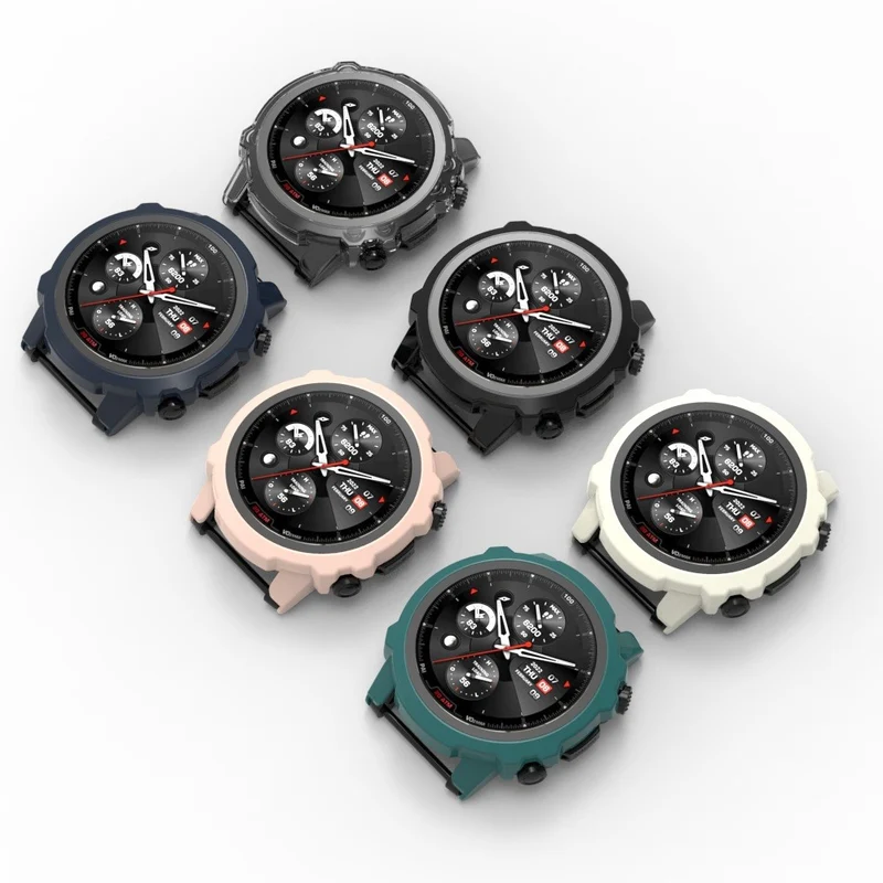 Großartig Amazfit Falcon Hülle mit Displayschutz in Plastik und Gehärtetes Glas