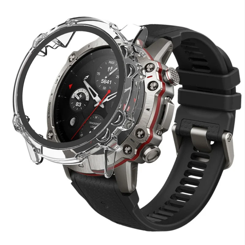 Großartig Amazfit Falcon Hülle mit Displayschutz in Plastik und Gehärtetes Glas