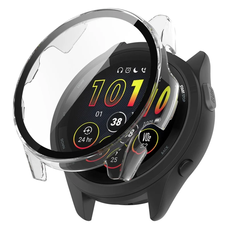 Mega Schön Garmin Forerunner 265S Hülle mit Displayschutz in Plastik und Gehärtetes Glas