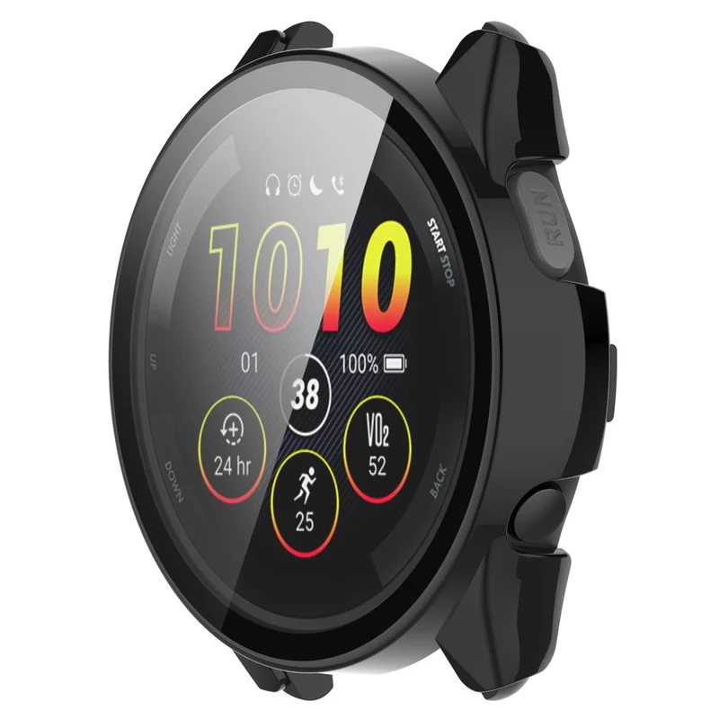 Mega Schön Garmin Forerunner 265S Hülle mit Displayschutz in Plastik und Gehärtetes Glas