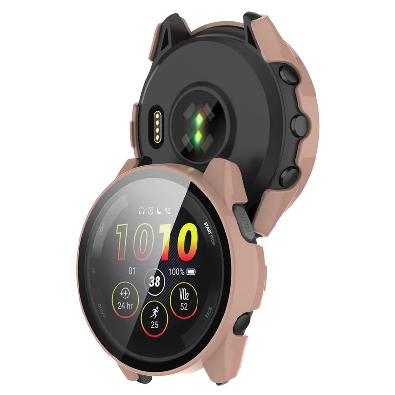 Super Gut Garmin Forerunner 265 Hülle mit Displayschutz in Plastik und Gehärtetes Glas