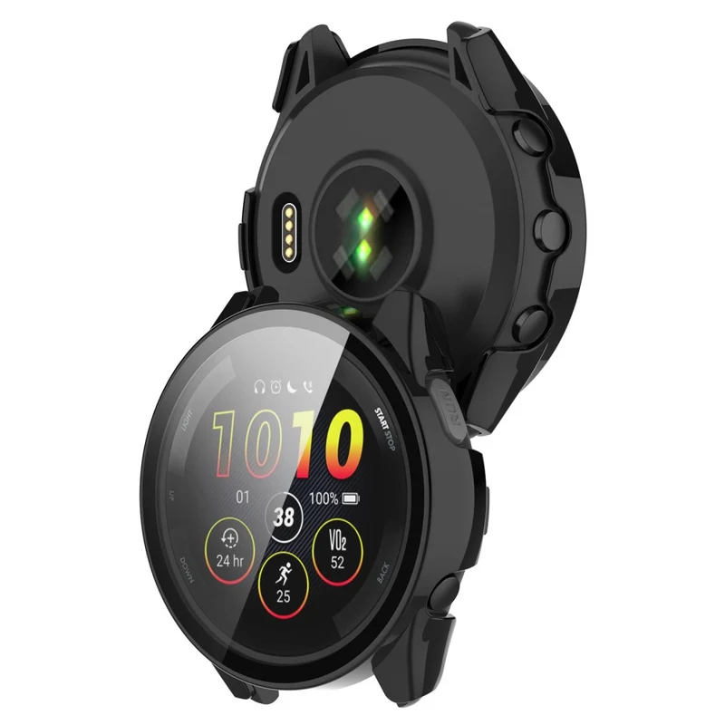Super Gut Garmin Forerunner 265 Hülle mit Displayschutz in Plastik und Gehärtetes Glas