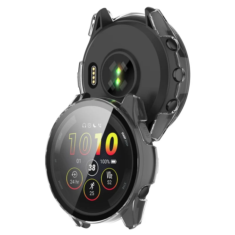 Super Gut Garmin Forerunner 265 Hülle mit Displayschutz in Plastik und Gehärtetes Glas