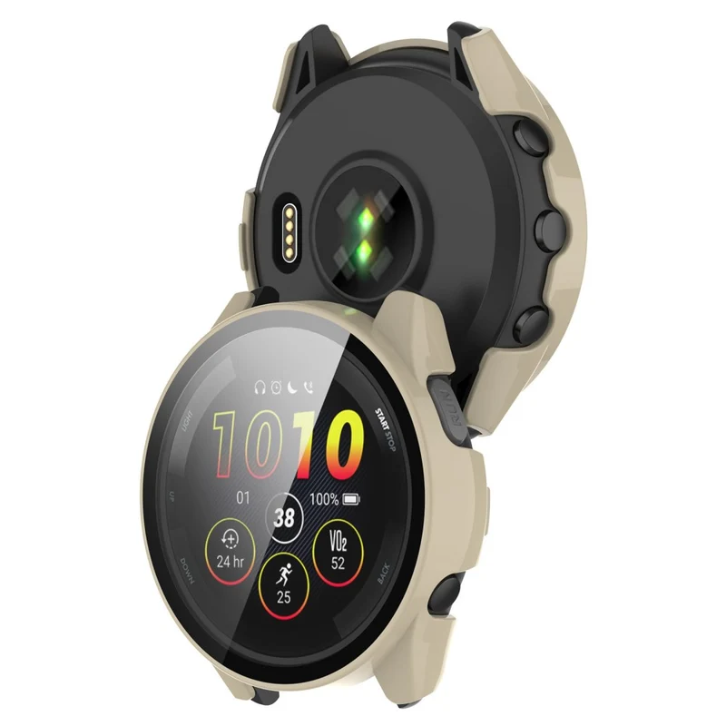 Super Gut Garmin Forerunner 265 Hülle mit Displayschutz in Plastik und Gehärtetes Glas