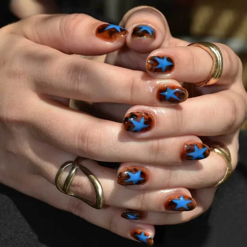 Künstlerisches sternmuster Nagelkunst Set