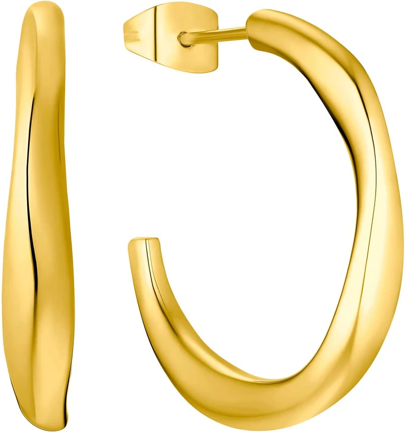 Geschwungene Kreolen IP gelbgoldbeschichtet s.Oliver Jewelry 2033900
