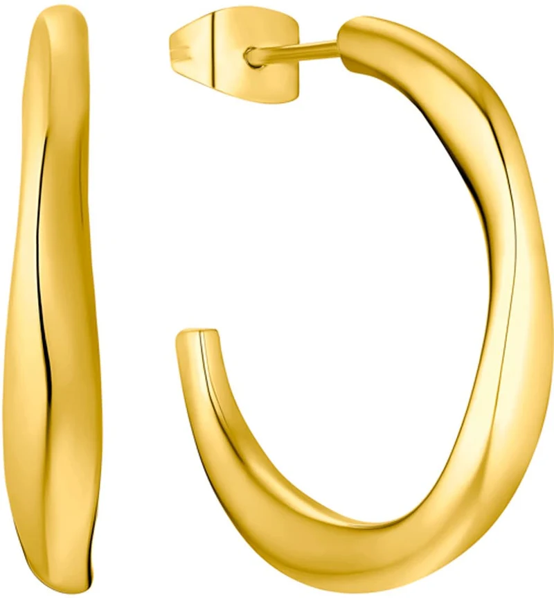 Geschwungene Kreolen IP gelbgoldbeschichtet s.Oliver Jewelry 2033900