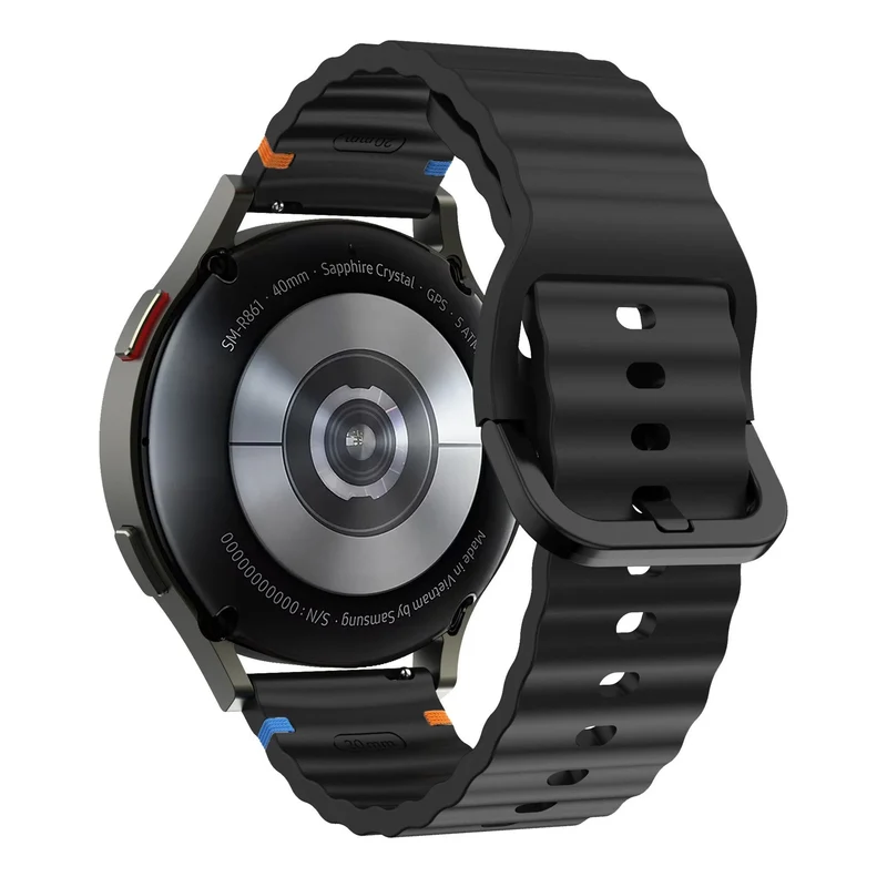 Xiaomi Watch S5 Wave Silikonarmband (Schwarz)