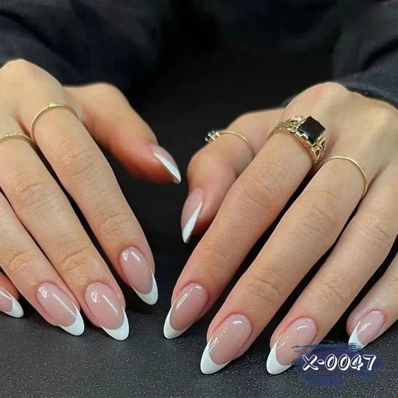 Elegantes Französisch Spitz Acryl Nagel Kunst Set 1790958235