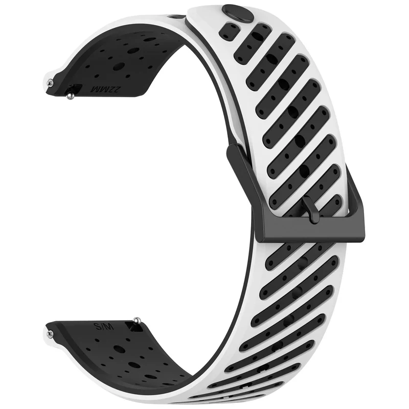 Xiaomi Watch S5 Gestreiftes Silikonarmband (Weiß/Schwarz)