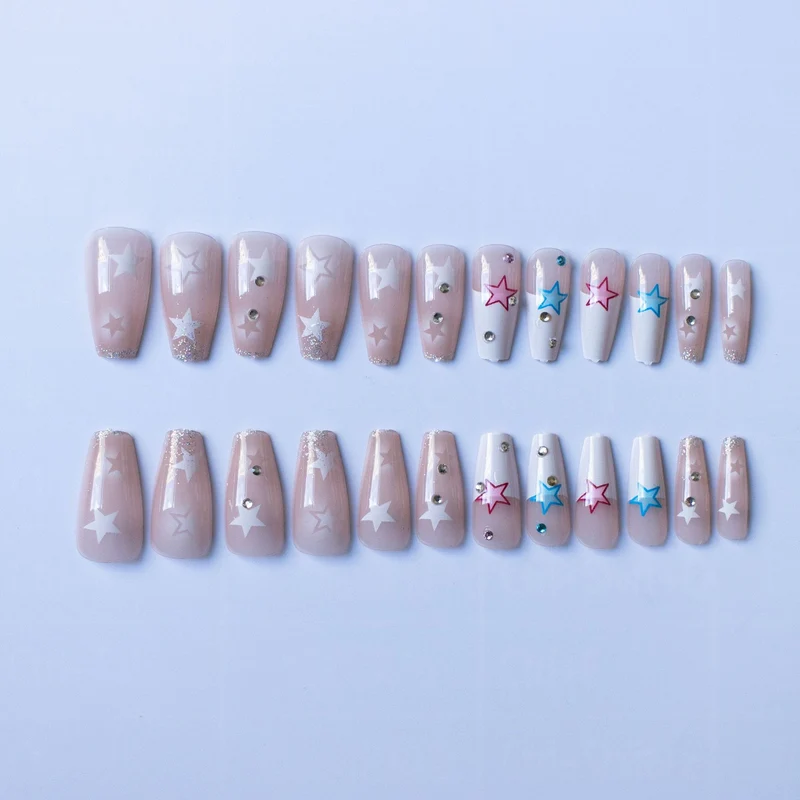 Dekoratives Stern Nagelkunst Design Set