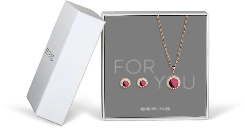 ForYou-Set Halskette mit Anhänger und Ohrstecker - Bering Jewelry Modell: 427-707-Purple