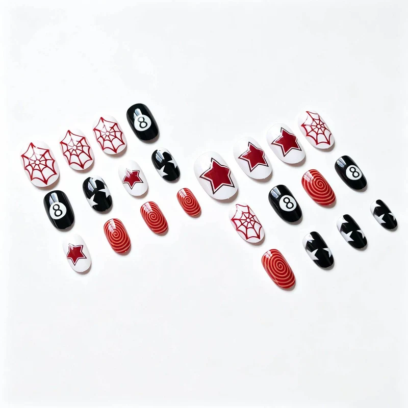 Künstlerisches Spider- und Stern-Nagelkunst-Kit