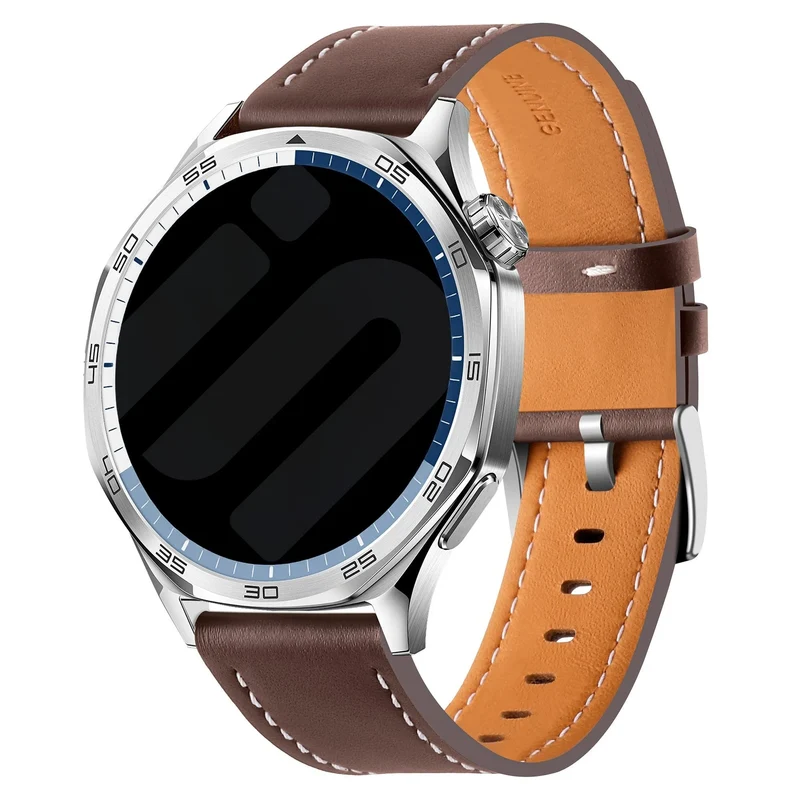 Xiaomi Watch S5 Lederarmband 'One Push' (Dunkelbraun)