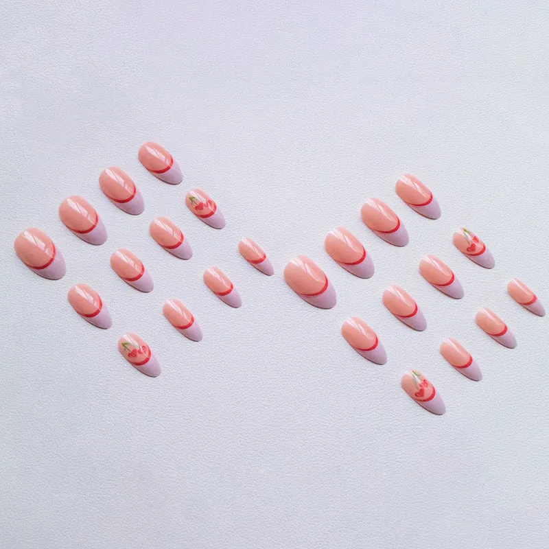 Kreative Kirsch-inspirierte Nagelkunst