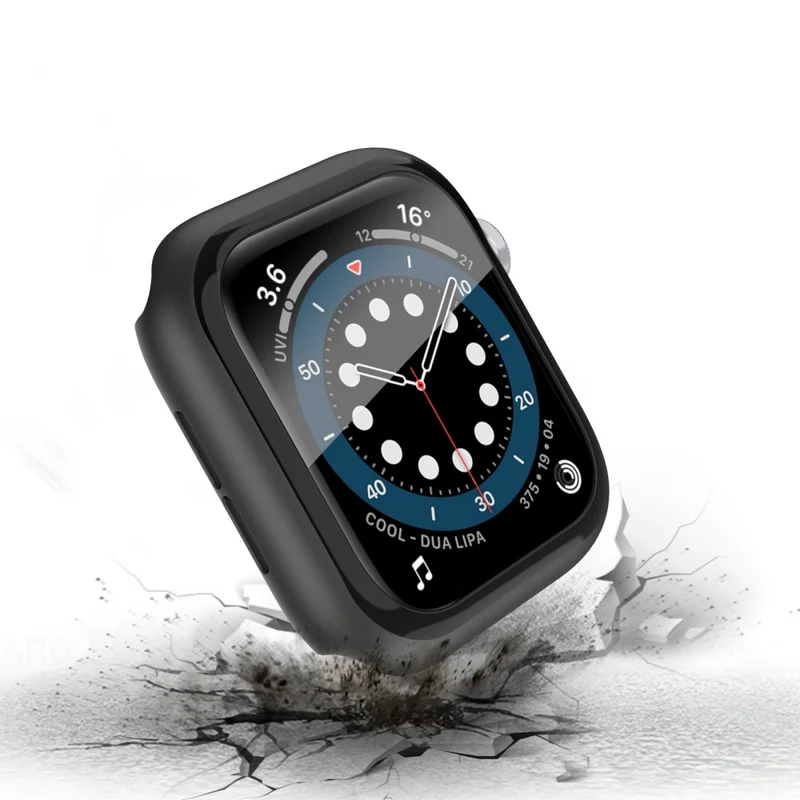 Unglaublich Modisch Apple Smartwatch Universell Hülle mit Displayschutz in Plastik und Gehärtetes Glas