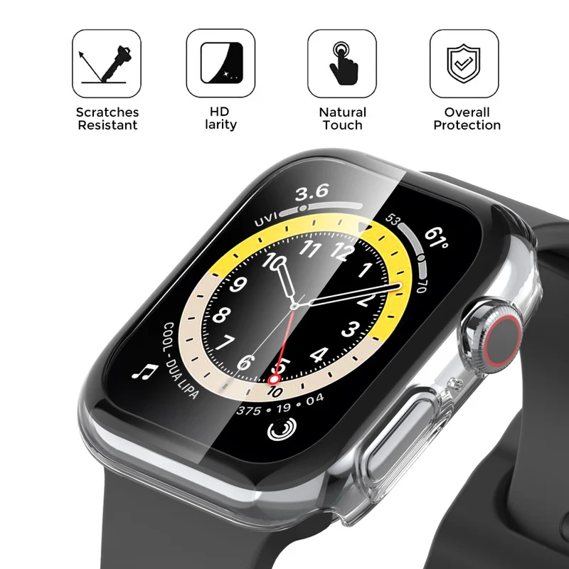 Unglaublich Modisch Apple Smartwatch Universell Hülle mit Displayschutz in Plastik und Gehärtetes Glas