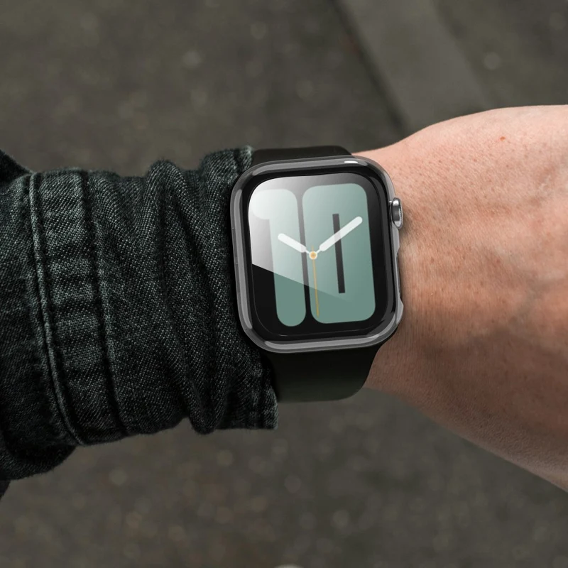 Unglaublich Modisch Apple Smartwatch Universell Hülle mit Displayschutz in Plastik und Gehärtetes Glas