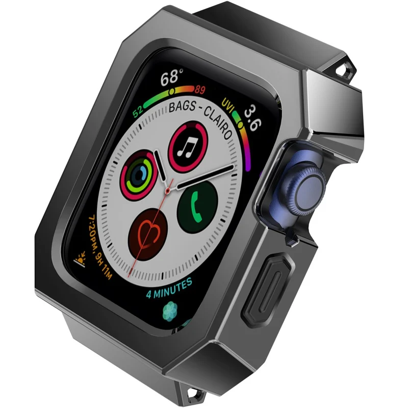 Super Stylisch Apple Smartwatch Universell Hülle mit Displayschutz in Metall