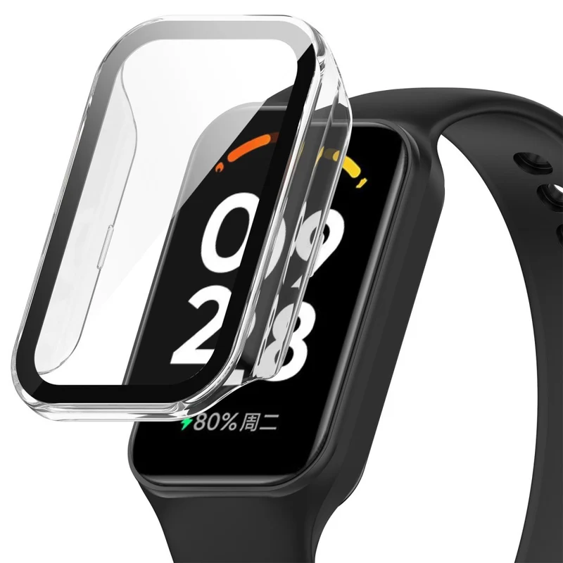 Absolut Gut Xiaomi Redmi Band 2 Hülle mit Displayschutz in Plastik und Gehärtetes Glas