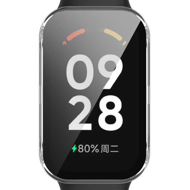 Absolut Gut Xiaomi Redmi Band 2 Hülle mit Displayschutz in Plastik und Gehärtetes Glas