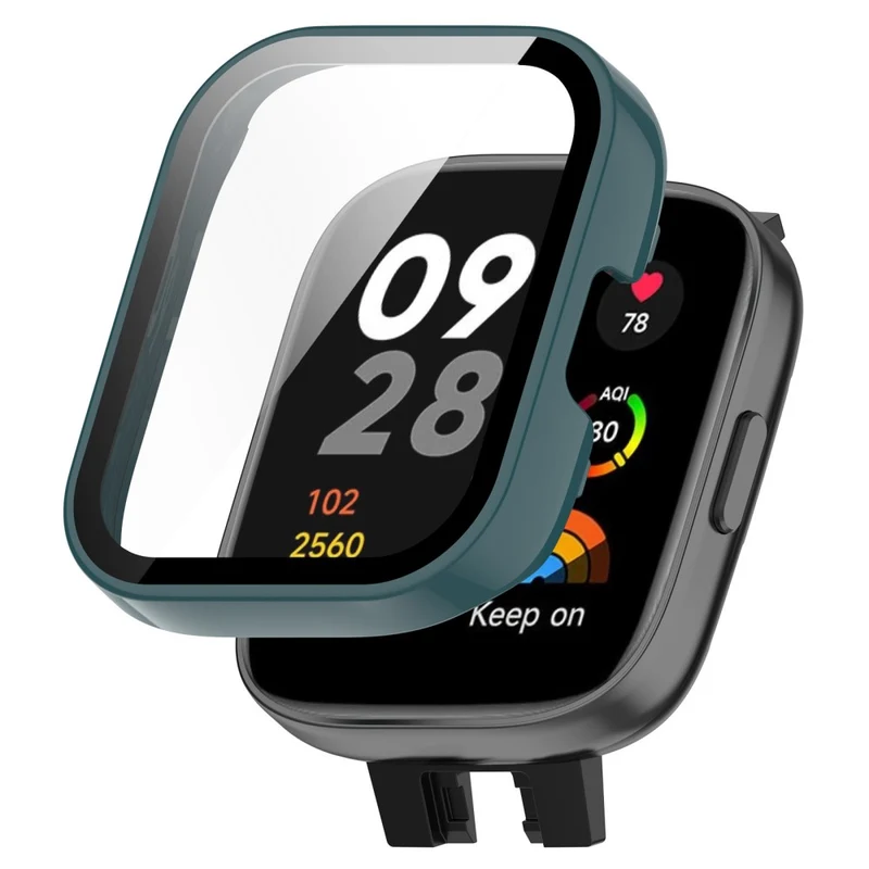Absolut Stylisch Xiaomi Redmi Band 3 Hülle mit Displayschutz in Plastik und Gehärtetes Glas
