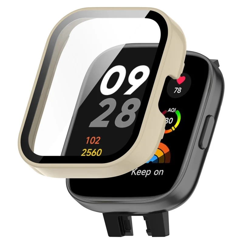 Absolut Stylisch Xiaomi Redmi Band 3 Hülle mit Displayschutz in Plastik und Gehärtetes Glas