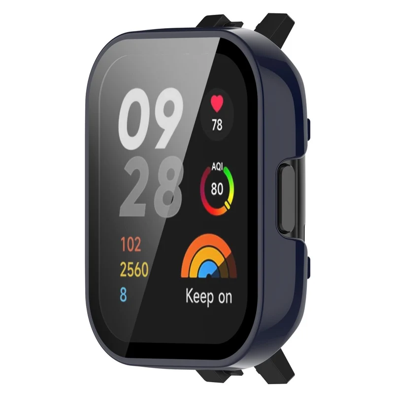 Absolut Stylisch Xiaomi Redmi Band 3 Hülle mit Displayschutz in Plastik und Gehärtetes Glas