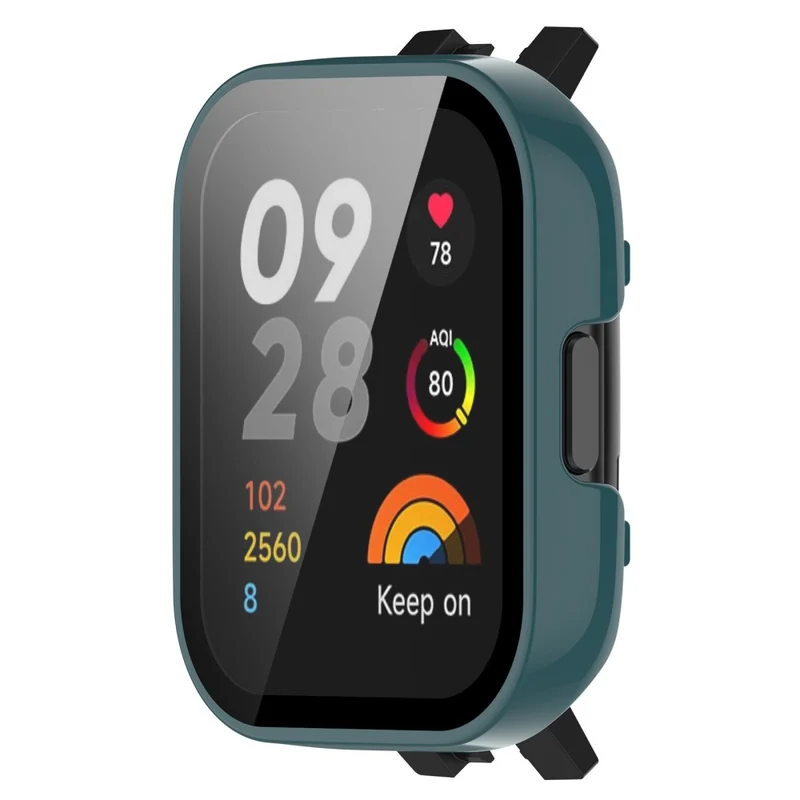 Absolut Stylisch Xiaomi Redmi Band 3 Hülle mit Displayschutz in Plastik und Gehärtetes Glas