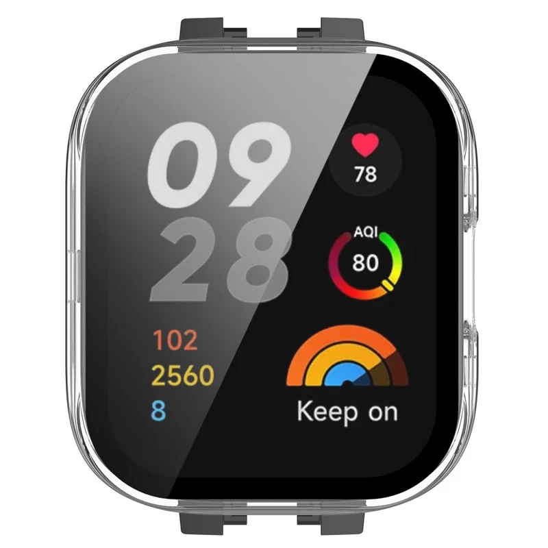 Absolut Stylisch Xiaomi Redmi Band 3 Hülle mit Displayschutz in Plastik und Gehärtetes Glas