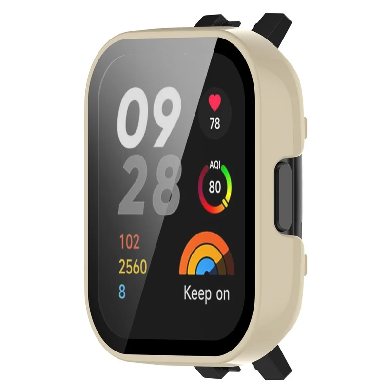 Absolut Stylisch Xiaomi Redmi Band 3 Hülle mit Displayschutz in Plastik und Gehärtetes Glas