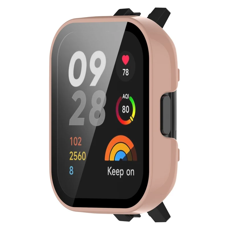 Absolut Stylisch Xiaomi Redmi Band 3 Hülle mit Displayschutz in Plastik und Gehärtetes Glas