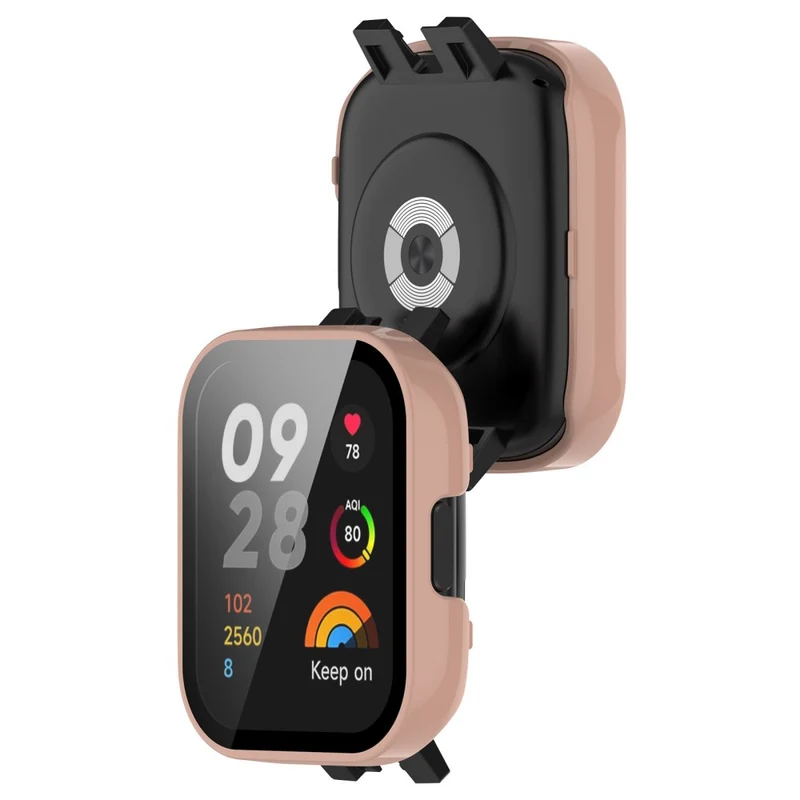 Absolut Stylisch Xiaomi Redmi Band 3 Hülle mit Displayschutz in Plastik und Gehärtetes Glas
